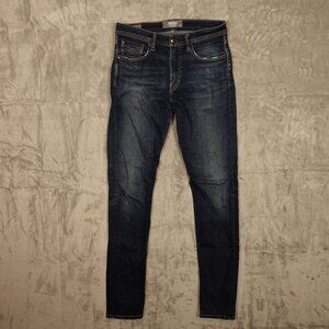 Revtown jeans taper skinny men's 33x34 decade denim dark wash blue